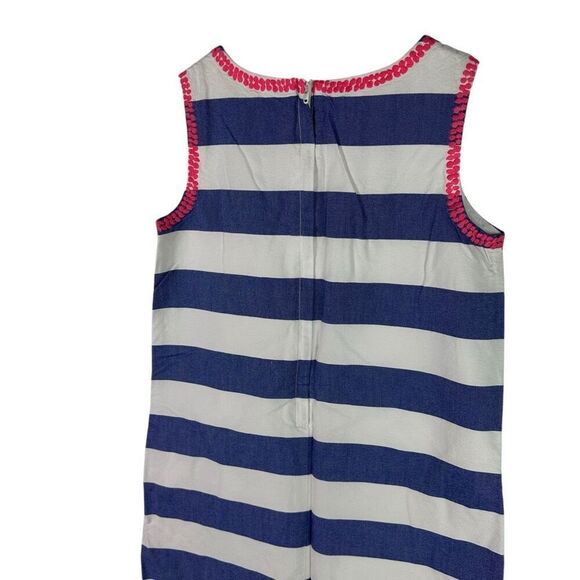 Vineyard Vines Girls 12 Sleeveless Stripe Dress Embroidery Pockets - Picture 6 of 11